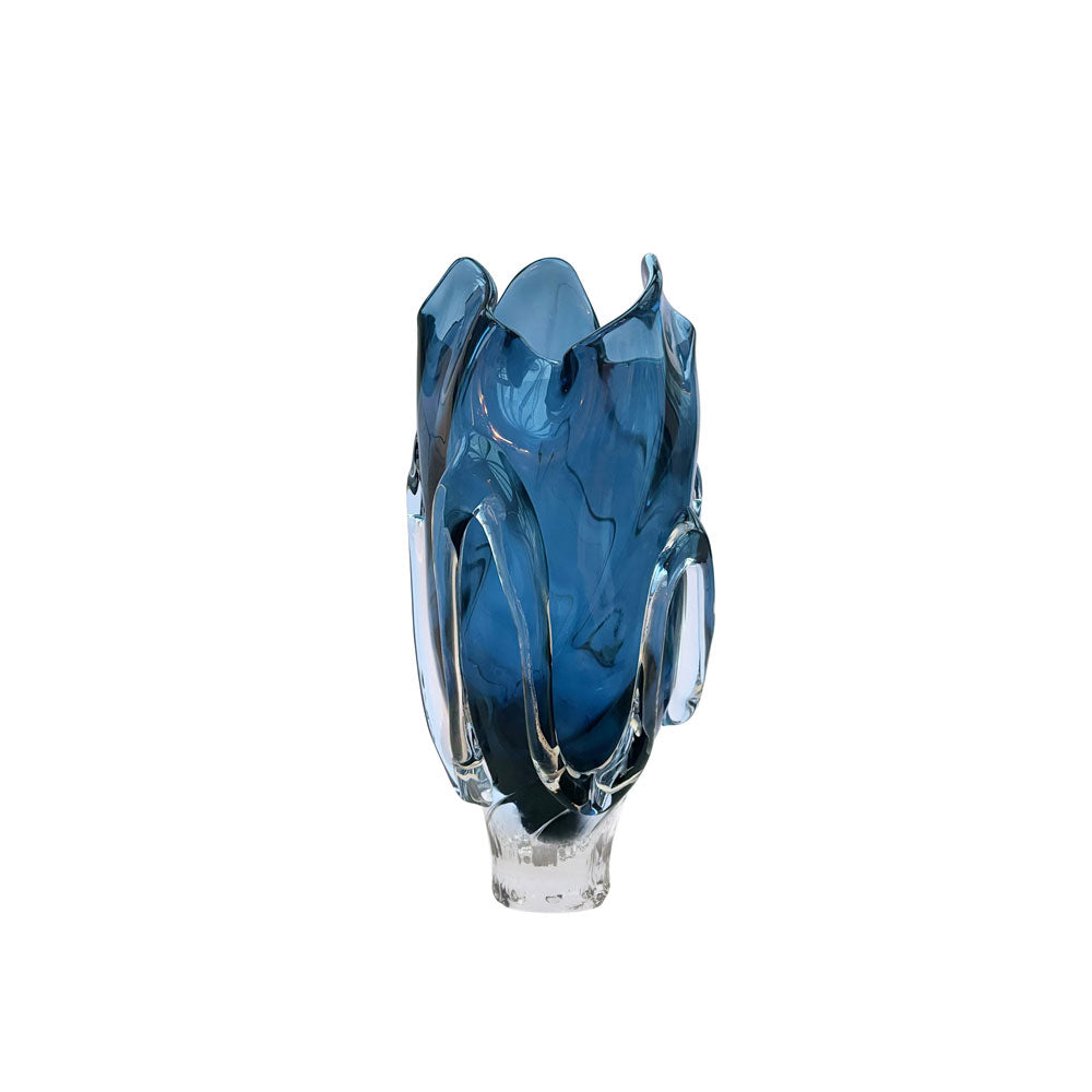 Kodanska Faith Vase 02 Art, 35cm Vase Blue Smoke W/Art