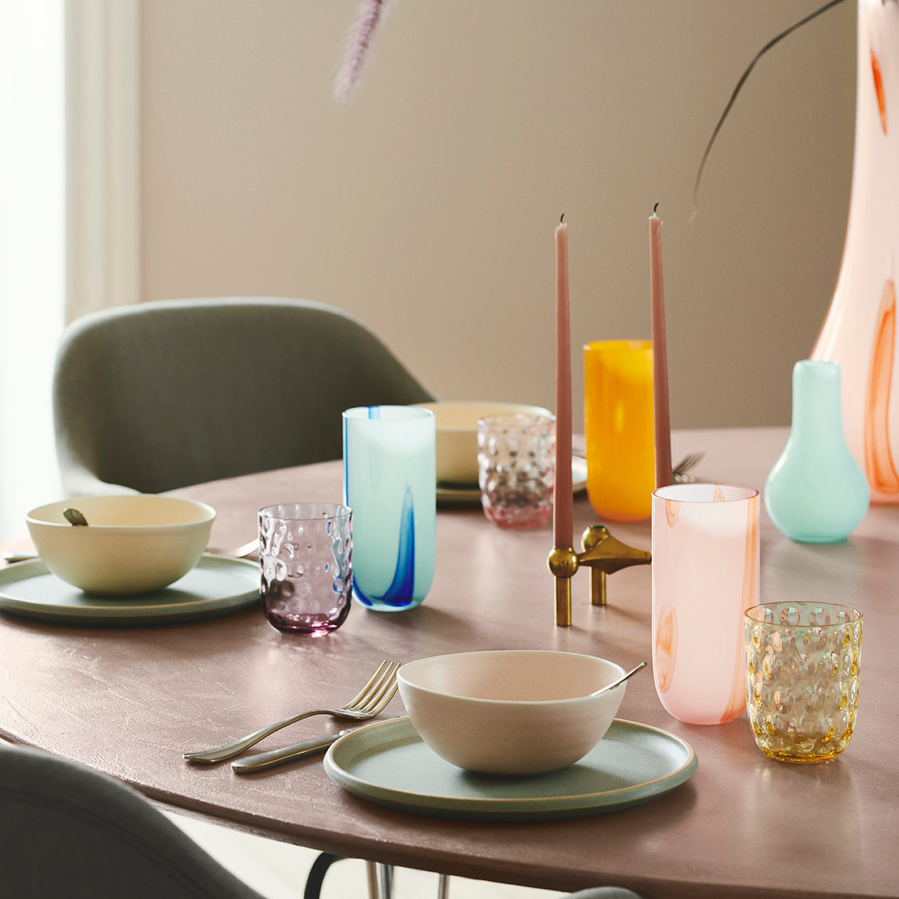 Kodanska Danish Summer Tumbler Big Drops Water Glass