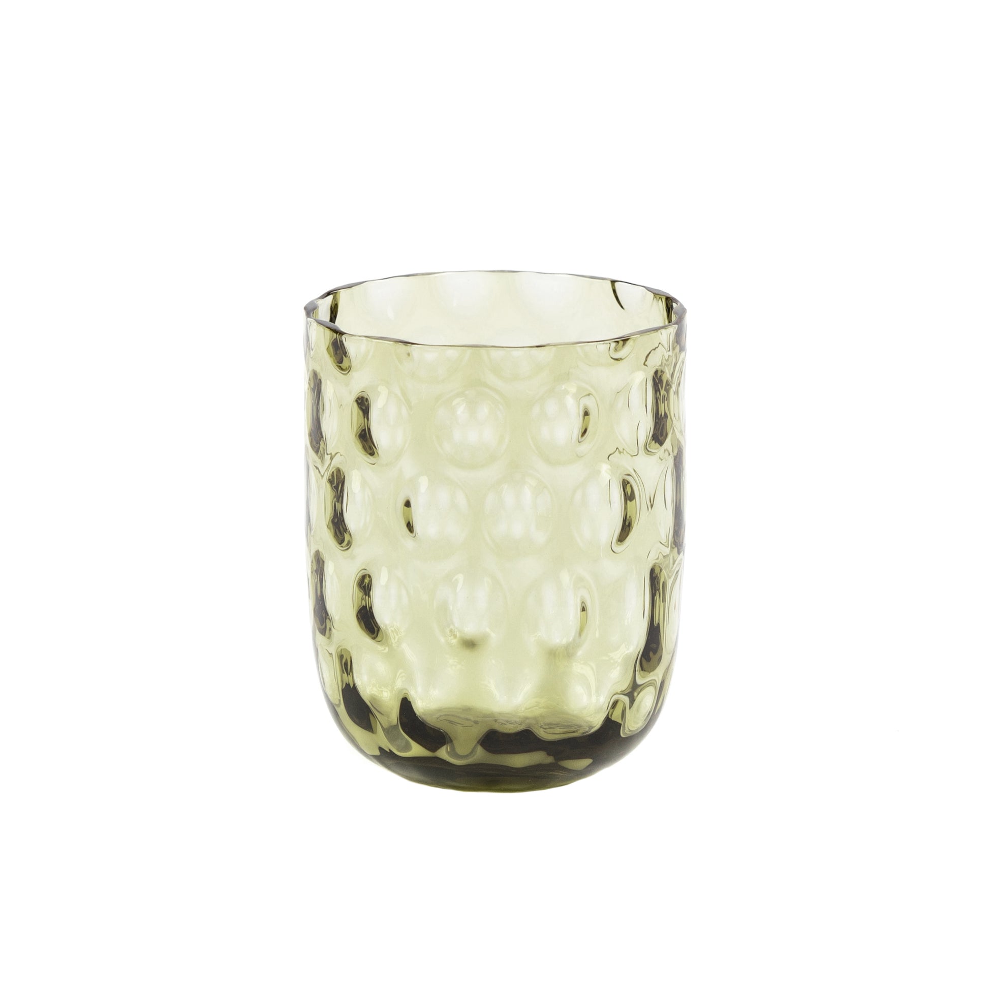 Kodanska Danish Summer Tumbler Big Drops Water Glass Olive Green