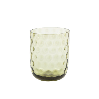 Kodanska Danish Summer Tumbler Small Drops Water Glass Olive Green