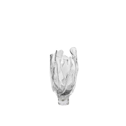 Kodanska Faith Vase 01 Art, 25cm Vase Clear W/Sand Art Denmark