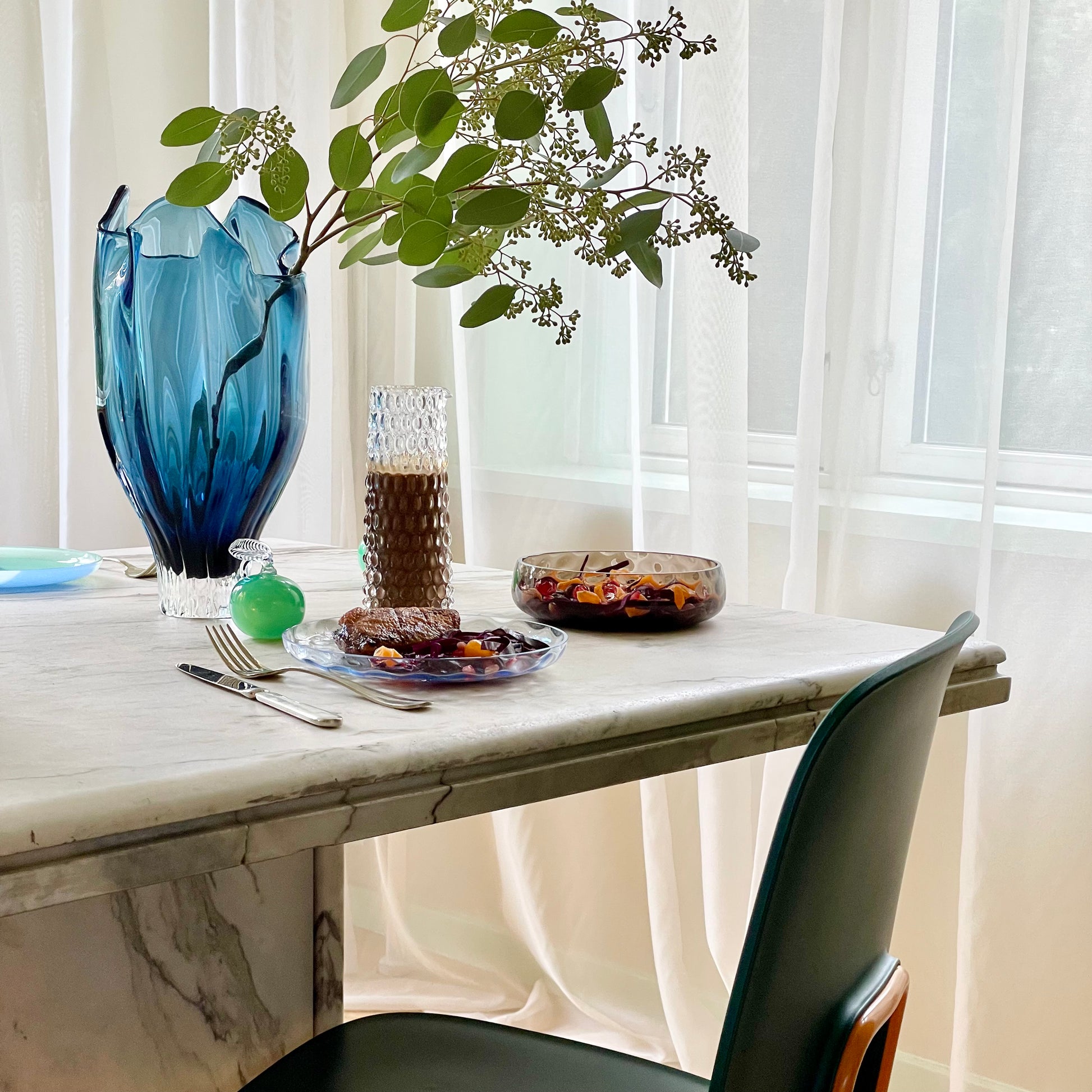 Kodanska Faith Vase 02, 35cm Vase Blue Smoke