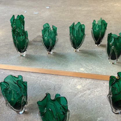 Kodanska Faith Vase 02 Art Vase Green W/Sand Art