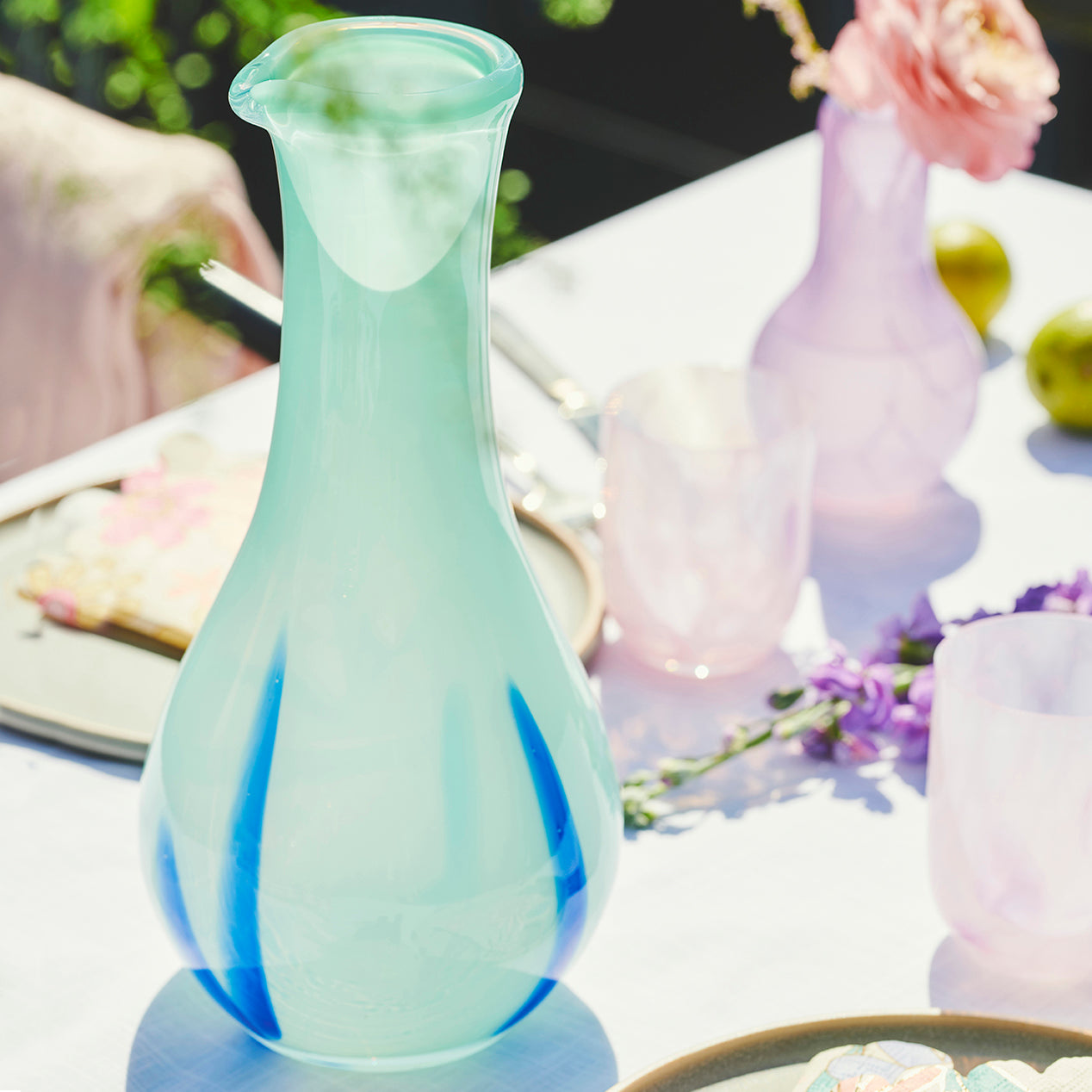 Kodanska Flow Karaffel Carafe / Vase Blue W. Print