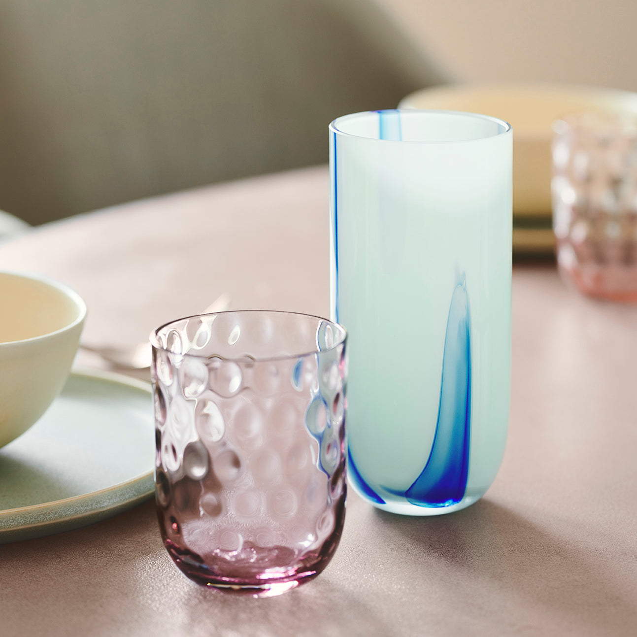 Kodanska Danish Summer Glas Big Drops Water Glass Purple