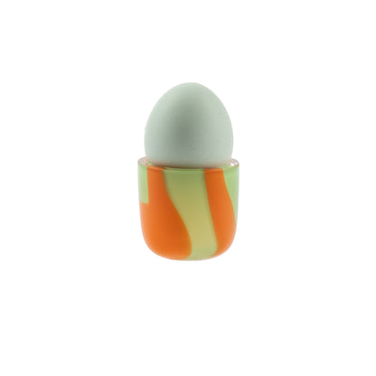 Kodanska Flow Egg Cup Flow egg cup Green W. Orange Stripes