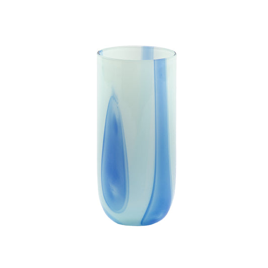 Kodanska Flow Longdrink Water Glass Light Blue W. Stripes