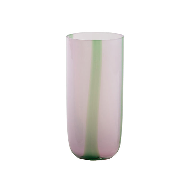 Kodanska Flow Longdrink Water Glass Purple W. Green Stripes