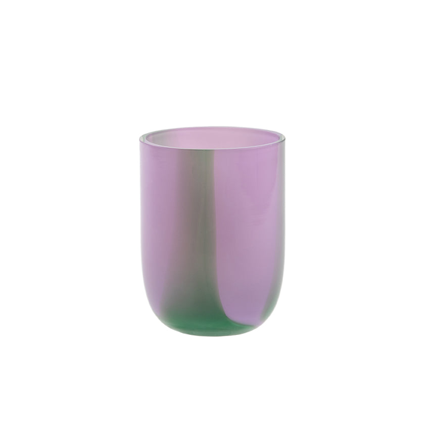 Kodanska Flow Tumbler Water Glass Purple W. Green Stripes