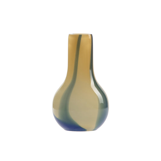 Kodanska Flow Vase Mini Vase Beige w. Blue Stripes