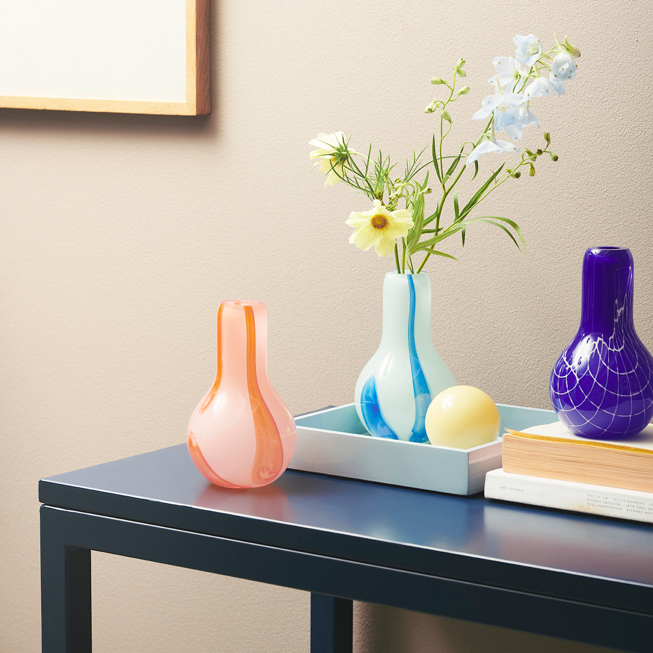 Kodanska Flow Vase Mini Vase Blue W. Print